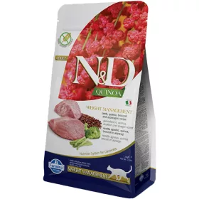   N&D Quinoa Weight Management Gabonamentes Száraz Macskatáp (Bárány) - 1,5 kg