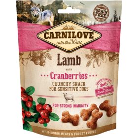   Carnilove Crunchy Snack Gabonamentes Jutalomfalat Kutyáknak (Bárány és Vörösáfonya) - 200 g