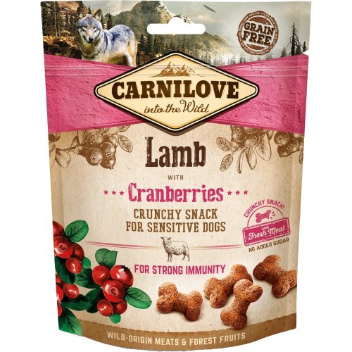 Carnilove Crunchy Snack Gabonamentes Jutalomfalat Kutyáknak (Bárány és Vörösáfonya) - 200 g