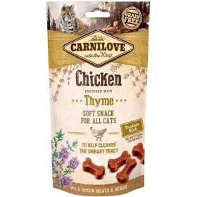   Carnilove Semi-Moist Soft Snack Gabonamentes Jutalomfalat Macskáknak (Csirke és Kakukkfű) - 50 g