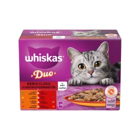   Whiskas Duo Klasszikus Válogatás Alutasakos Macskaeledel Aszpikban (Bárány és Kacsa, Csirke és Máj, Vad és Pulyka, Marha és Baromfi) - 12x85 g