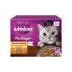 Whiskas Pure Delight Baromfi Válogatás Alutasakos Macskaeledel Aszpikban (Csirke, Baromfi, Kacsa, Pulyka) - 12x85 g