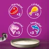 Whiskas Pure Delight Falatka Válogatás Alutasakos Macskaeledel Aszpikban (Marha, Csirke, Lazac, Tonhal) - 12x85 g