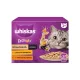 Whiskas Tasty Mix Krémes Válogatás Alutasakos Macskaeledel Szószban (Csirke és Zöldségek, Bárány és Pulyka) - 12x85 g