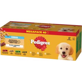   Pedigree Vegyes Válogatás Junior Alutasakos Kutyaeledel (Csirke, Baromfi, Bárány és Máj, Marha és Máj) - 40x100 g