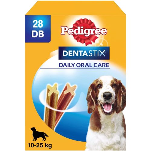 Pedigree Dentastix Medium Fogápoló Jutalomfalat Kutyáknak (28 db) - 4x180 g