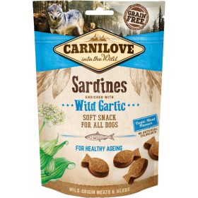   Carnilove Semi-Moist Soft Snack Gabonamentes Jutalomfalat Kutyáknak (Szardínia és Medvehagyma) - 200 g