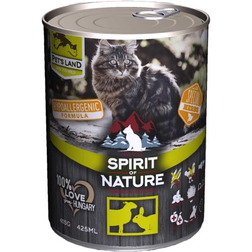 Spirit of Nature Hipoallergén Konzerv Macskáknak (Bárány és Nyúl) - 415 g