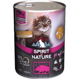   Spirit of Nature Hipoallergén Konzerv Macskáknak (Vaddisznó) - 415 g