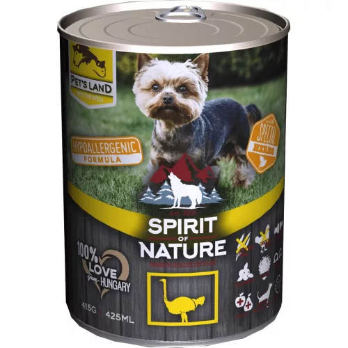 Spirit of Nature Hipoallergén Konzerv Kutyáknak (Strucc) - 415 g