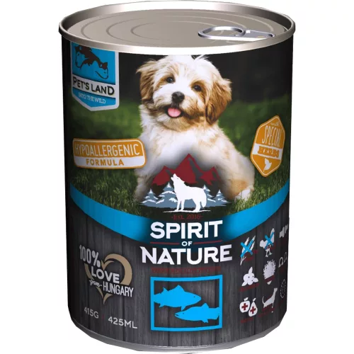 Spirit of Nature Hipoallergén Konzerv Kutyáknak (Tonhal és Lazac) - 415 g