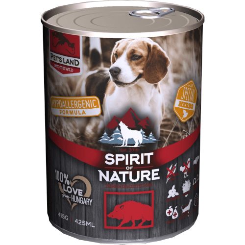 Spirit of Nature Hipoallergén Konzerv Kutyáknak (Vaddisznó) - 415 g