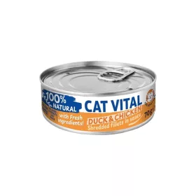   Cat Vital Shredded Fillets in Sauce Gabonamentes Konzerv Macskáknak (Kacsa és Csirke) - 70 g