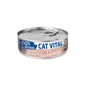   Cat Vital Soft Paté Mousse Gabonamentes Konzerv Macskáknak (Sertés és Csirke) - 85 g