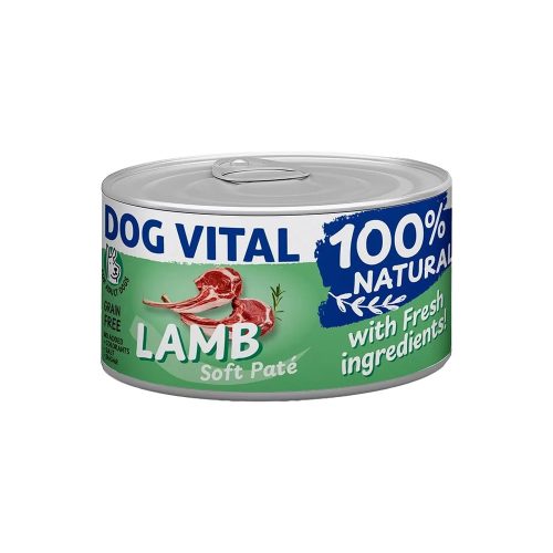 Dog Vital 100% Natural Soft Paté Gabonamentes Konzerv Kutyáknak (Bárány) - 150 g