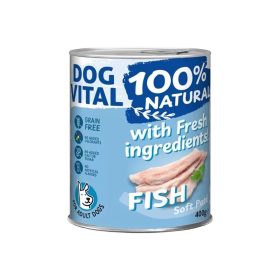   Dog Vital 100% Natural Soft Paté Gabonamentes Konzerv Kutyáknak (Hal) - 400 g