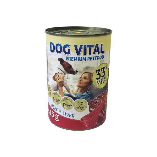 Dog Vital Konzerv Kutyáknak (Marha és Máj) - 415 g