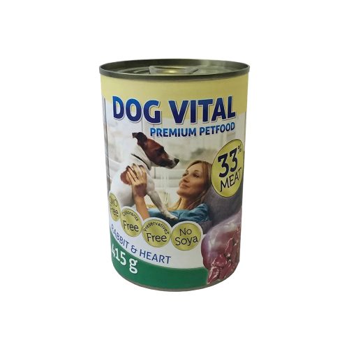 Dog Vital Konzerv Kutyáknak (Nyúl és Szív) - 415 g