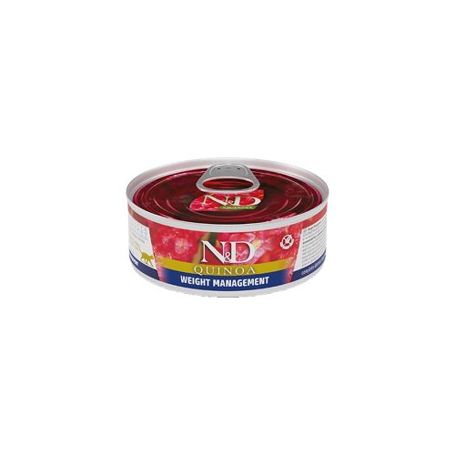 N&D Quinoa Weight Management Gabonamentes Konzerv Macskáknak (Bárány) - 80 g
