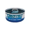N&D Ocean Gabonamentes Konzerv Macskáknak (Tonhal, Tőkehal, Garnélarák és Sütőtök) - 70 g
