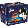 Felix Fantastic Duo Házias Válogatás Nedves Macskaeledel Aszpikban (Marha és Szárnyas, Csirke és Vese, Bárány és Borjú, Pulyka és Máj) - 24x85 g