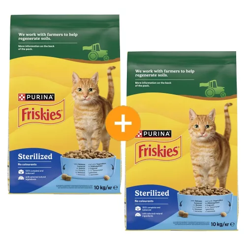 Friskies Steril Száraz Macskatáp (Lazac és Zöldségek) - 2x10 kg