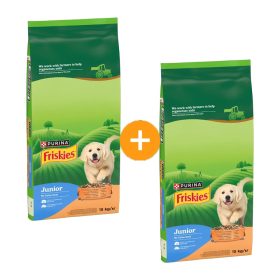   Friskies Junior Száraz Kutyatáp (Csirke, Zöldségek és Tej) - 2x15 kg