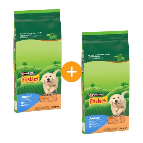 Friskies Junior Száraz Kutyatáp (Csirke, Zöldségek és Tej) - 2x15 kg
