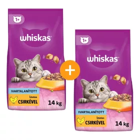 Whiskas Sterile Száraz Macskatáp (Csirke) - 2x14 kg