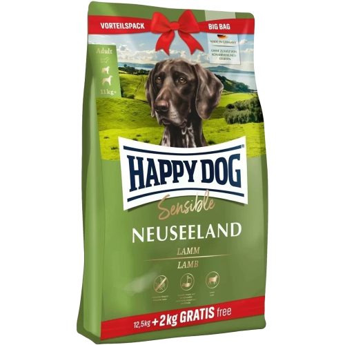 Happy Dog Sensible Neuseeland Hipoallergén Száraz Kutyatáp (Bárány) - 12,5+2 kg