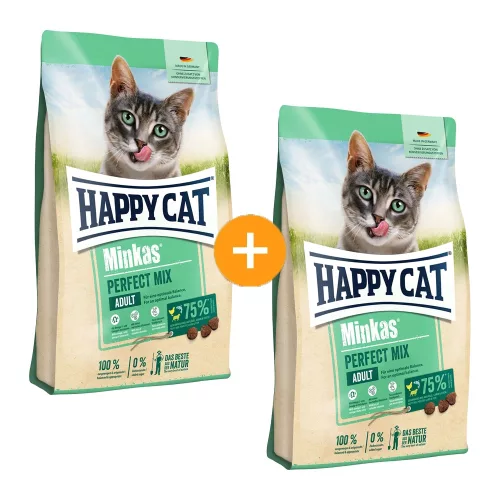 Happy Cat Minkas Perfect Mix Száraz Macskatáp (Baromfi, Hal és Bárány) - 2x10 kg
