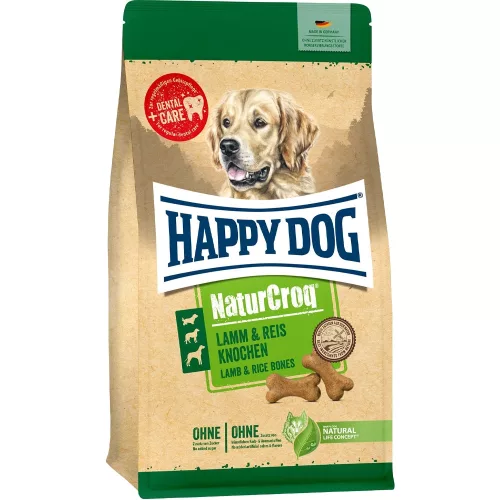 Happy Dog NaturCroq Knochen Keksz Jutalomfalat Kutyáknak (Bárány és Rizs) - 500 g