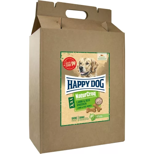 Happy Dog NaturCroq Knochen Keksz Jutalomfalat Kutyáknak (Bárány és Rizs) - 5 kg