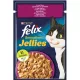 Felix Sensations Jellies Nedves Macskaeledel Aszpikban (Kacsa és Spenót) - 85 g