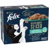 Felix Deliciously Sliced Halas Válogatás Gabonamentes Nedves Macskaeledel Aszpikban (Lazac, Tonhal, Tőkehal, Lepényhal) - 12x80 g