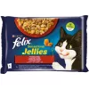 Felix Sensations Jellies Házias Válogatás Nedves Macskaeledel Aszpikban (Marha és Paradicsom, Csirke és Sárgarépa) - 4x85 g