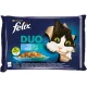 Felix Fantastic Duo Halas Válogatás Nedves Macskaeledel Aszpikban (Fekete tőkehal és Lazac, Hering és Pisztráng, Lazac és Szardínia, Pisztráng és Makréla) - 4x85 g