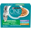 Purina One Indoor Formula Nedves Macskaeledel (Borjú és Sárgarépa, Tonhal és Zöldbab, Csirke és Sárgarépa) - 12x85 g