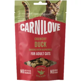   Carnilove Crunchy Snack Gabonamentes Jutalomfalat Macskáknak (Kacsa és Málna) - 50 g