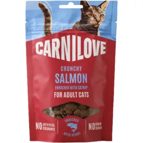   Carnilove Crunchy Snack Gabonamentes Jutalomfalat Macskáknak (Lazac és Macskamenta) - 50 g