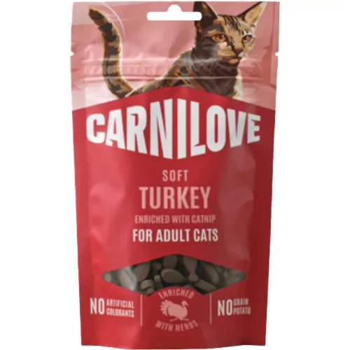 Carnilove Soft Snack Gabonamentes Jutalomfalat Macskáknak (Pulyka és Macskamenta) - 50 g
