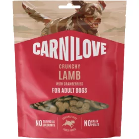   Carnilove Crunchy Snack Gabonamentes Jutalomfalat Kutyáknak (Bárány és Tőzegáfonya) - 200 g