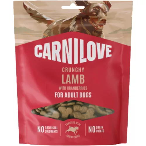 Carnilove Crunchy Snack Gabonamentes Jutalomfalat Kutyáknak (Bárány és Tőzegáfonya) - 200 g