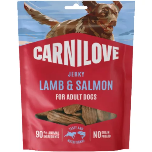 Carnilove Jerky Snack Gabonamentes Jutalomfalat Kutyáknak (Bárány és Lazac) - 100 g