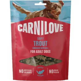   Carnilove Soft Snack Gabonamentes Jutalomfalat Kutyáknak (Pisztráng és Kapor) - 200 g