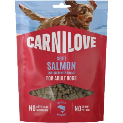 Carnilove Soft Snack Gabonamentes Jutalomfalat Kutyáknak (Lazac és Kakukkfű) - 200 g