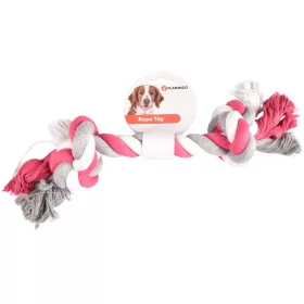   Flamingo Jim Rágókötél Két Csomóval Játék Kutyáknak (XL-es Méret, 40x10x7 cm, Rózsaszín)