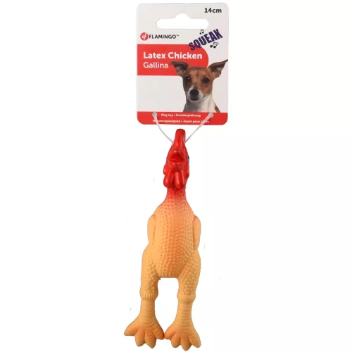 Flamingo Latex Csirke Játék Kutyáknak (14 cm)