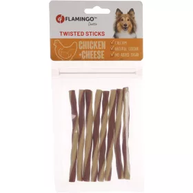   Flamingo Duetto Twisted Sticks Jutalomfalat Kutyáknak (Csirke és Sajt) - 85 g