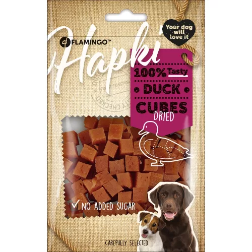 Flamingo Hapki Dried Cubes Monoprotein Jutalomfalat Kutyáknak (Kacsa) - 85 g